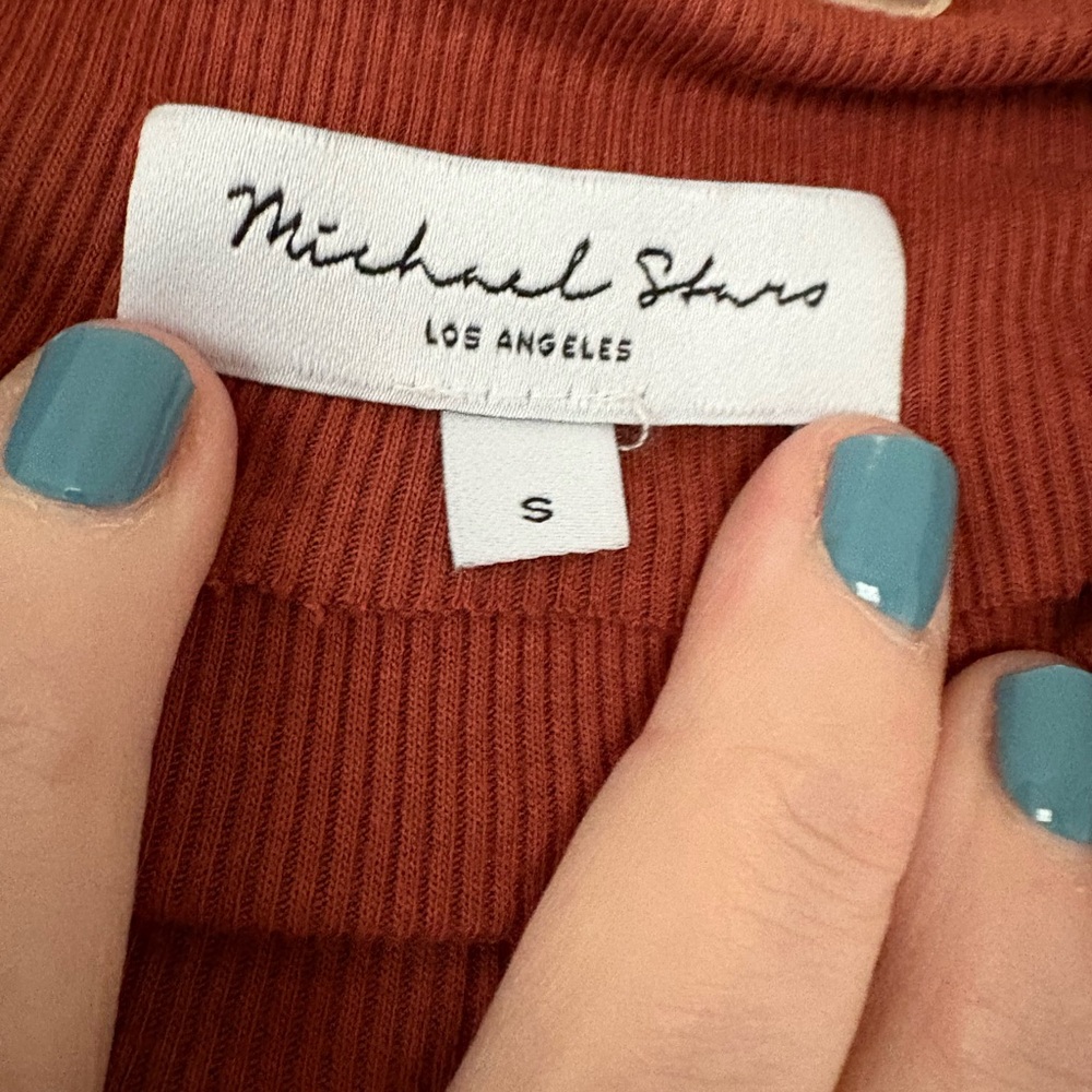Michael Stars Ruched Rust Dress - Picture 4 of 5